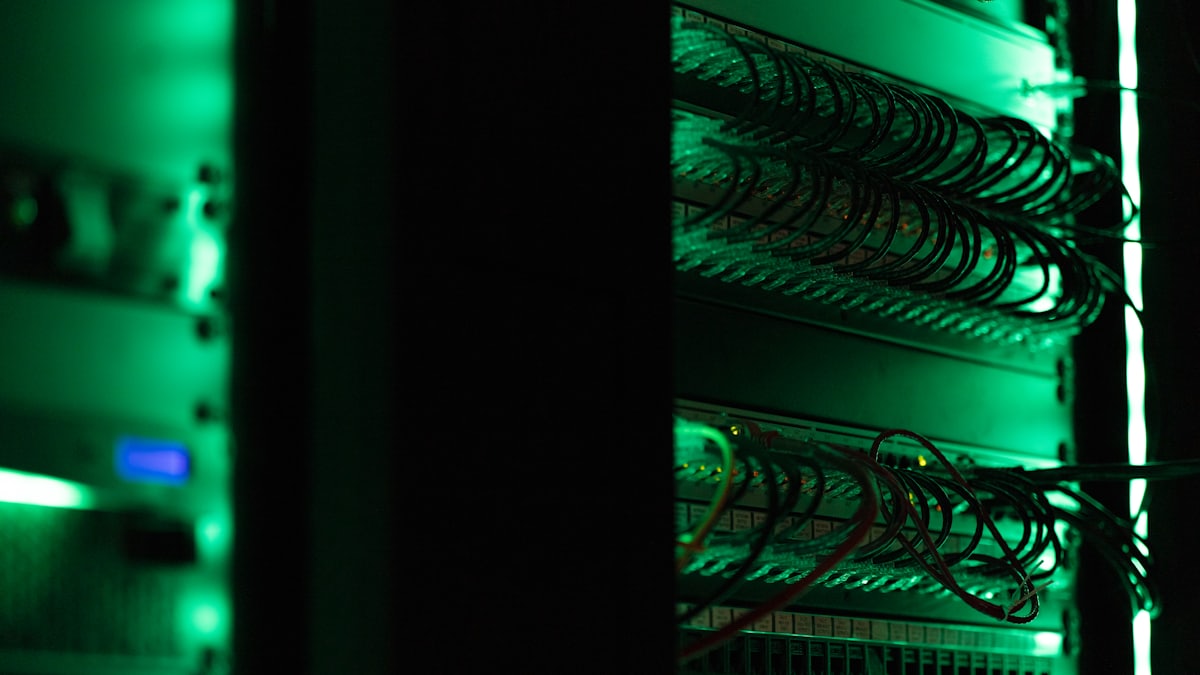 Racked server equipment in a data hall